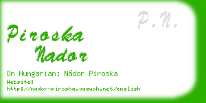 piroska nador business card